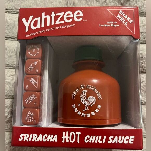Hasbro Yahtzee Sriracha Hot Chili Sauce Game Collectable New In Box - Picture 1 of 3